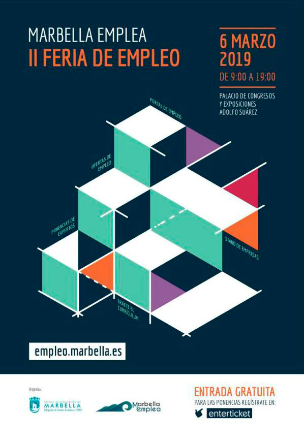 Cartel II Feria de Empleo. Marbella.
